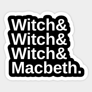 Shakespeare Macbeth Funny Character List Sticker